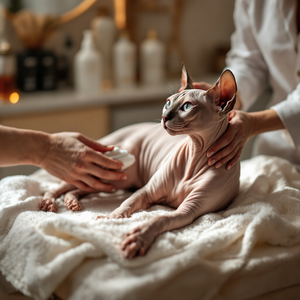 Sphynx Kedi Masajı